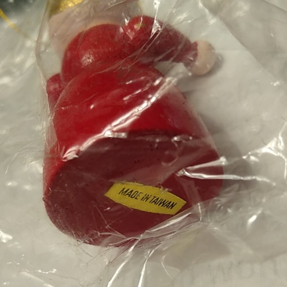 🟢Vintage 1980s wooden Christmas tree ornaments in Org. Pkg. - Picture 3 of 6